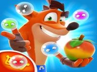 Jeu mobile Crash bandicoot and frog super shooter bubbles