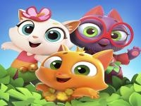 Jeu mobile Match 3 space tropicats games on a tropical island