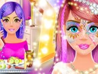 Jeu mobile Face paint salon: glitter makeup party games