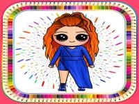 Jeu mobile Coloring book game to draw a cute creative dolls