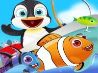 Jeu mobile Fish games for kids | trawling penguin games