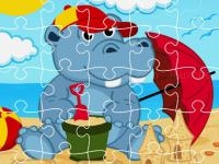 Jeu mobile Hippo jigsaw